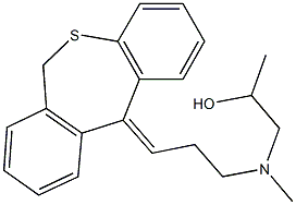 1-[(3-dibenzo[b,e]thiepin-11(6H)-ylidenepropyl)(methyl)amino]-2-propanol 结构式