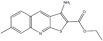 ethyl 3-amino-7-methylthieno[2,3-b]quinoline-2-carboxylate 结构式