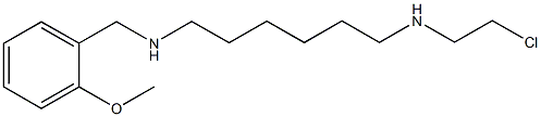 N-(2-chloroethyl)-N-{6-[(2-methoxybenzyl)amino]hexyl}amine 结构式