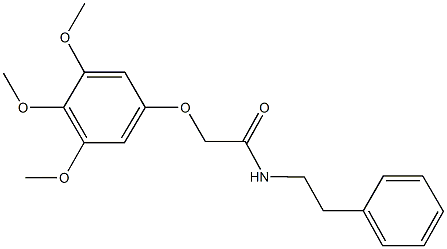 N-(2-phenylethyl)-2-(3,4,5-trimethoxyphenoxy)acetamide 结构式