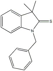 1-benzyl-3,3-dimethyl-1,3-dihydro-2H-indole-2-thione 结构式