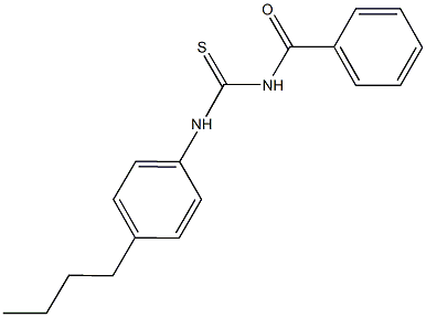 N-benzoyl-N'-(4-butylphenyl)thiourea 结构式