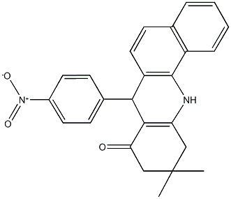 7-{4-nitrophenyl}-10,10-dimethyl-7,10,11,12-tetrahydrobenzo[c]acridin-8(9H)-one 结构式