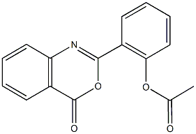 2-(4-oxo-4H-3,1-benzoxazin-2-yl)phenyl acetate 结构式