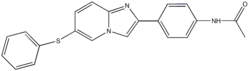 N-{4-[6-(phenylsulfanyl)imidazo[1,2-a]pyridin-2-yl]phenyl}acetamide 结构式