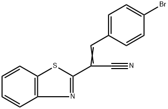 2-(1,3-benzothiazol-2-yl)-3-(4-bromophenyl)acrylonitrile 结构式