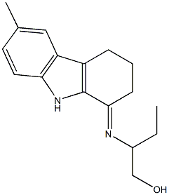 2-[(6-methyl-2,3,4,9-tetrahydro-1H-carbazol-1-ylidene)amino]-1-butanol 结构式