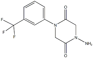 1-amino-4-[3-(trifluoromethyl)phenyl]-2,5-piperazinedione 结构式