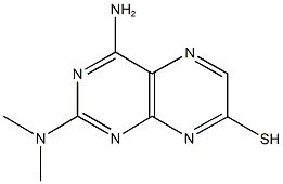 4-amino-2-(dimethylamino)-7-pteridinethiol 结构式