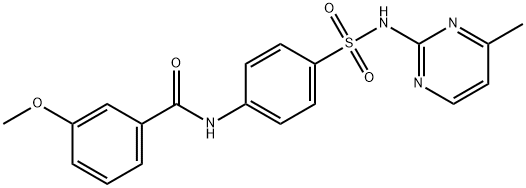 3-methoxy-N-(4-{[(4-methyl-2-pyrimidinyl)amino]sulfonyl}phenyl)benzamide 结构式