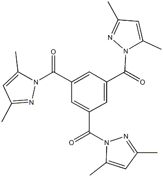 1-{3,5-bis[(3,5-dimethyl-1H-pyrazol-1-yl)carbonyl]benzoyl}-3,5-dimethyl-1H-pyrazole 结构式