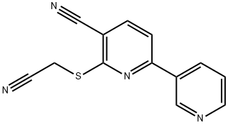 2-[(cyanomethyl)sulfanyl]-3-cyano-2,3'-bipyridine 结构式