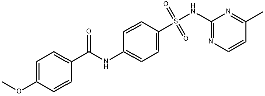 4-methoxy-N-(4-{[(4-methyl-2-pyrimidinyl)amino]sulfonyl}phenyl)benzamide 结构式