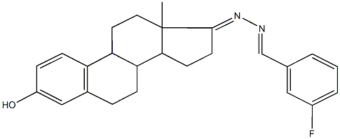 3-fluorobenzaldehyde [3-hydroxyestra-1,3,5(10)-trien-17-ylidene]hydrazone 结构式