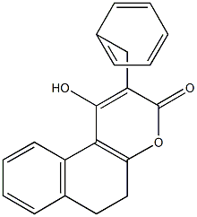 2-benzyl-1-hydroxy-5,6-dihydro-3H-benzo[f]chromen-3-one 结构式