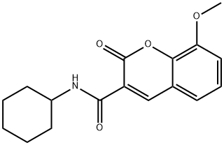 N-cyclohexyl-8-methoxy-2-oxo-2H-chromene-3-carboxamide 结构式