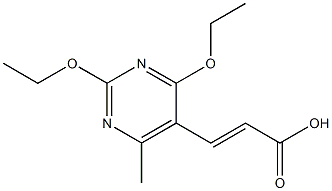 3-(2,4-diethoxy-6-methyl-5-pyrimidinyl)acrylic acid 结构式