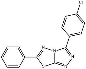 3-(4-chlorophenyl)-6-phenyl[1,2,4]triazolo[3,4-b][1,3,4]thiadiazole 结构式