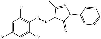 5-methyl-2-phenyl-4-[(2,4,6-tribromophenyl)diazenyl]-2,4-dihydro-3H-pyrazol-3-one 结构式