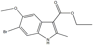 ethyl 6-bromo-5-methoxy-2-methyl-1H-indole-3-carboxylate 结构式