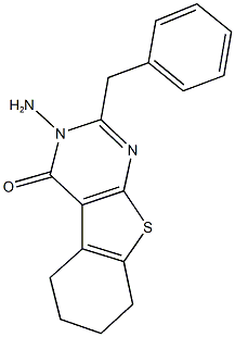 3-amino-2-benzyl-5,6,7,8-tetrahydro[1]benzothieno[2,3-d]pyrimidin-4(3H)-one 结构式