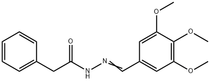 2-phenyl-N'-(3,4,5-trimethoxybenzylidene)acetohydrazide 结构式