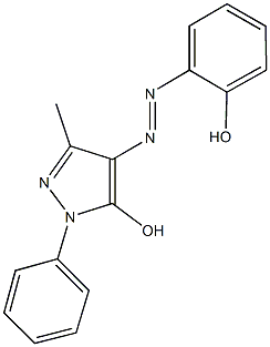 4-[(2-hydroxyphenyl)diazenyl]-3-methyl-1-phenyl-1H-pyrazol-5-ol 结构式