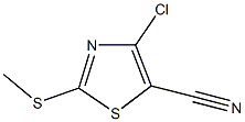 4-氯-2-(甲硫基)-5-噻唑甲腈 结构式