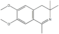 6,7-dimethoxy-1,3,3-trimethyl-3,4-dihydroisoquinoline 结构式