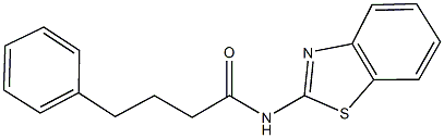 N-(1,3-benzothiazol-2-yl)-4-phenylbutanamide 结构式