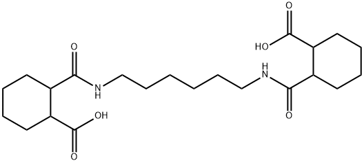2-{[(6-{[(2-carboxycyclohexyl)carbonyl]amino}hexyl)amino]carbonyl}cyclohexanecarboxylic acid 结构式