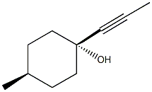 4-methyl-1-(1-propynyl)cyclohexanol 结构式