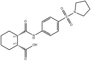 2-{[4-(pyrrolidin-1-ylsulfonyl)anilino]carbonyl}cyclohexanecarboxylic acid 结构式