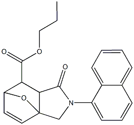 propyl 3-(1-naphthyl)-4-oxo-10-oxa-3-azatricyclo[5.2.1.0~1,5~]dec-8-ene-6-carboxylate 结构式