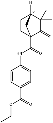 ethyl 4-{[(3,3-dimethyl-2-methylenebicyclo[2.2.1]hept-1-yl)carbonyl]amino}benzoate 结构式