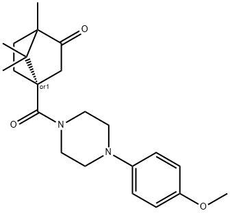 4-{[4-(4-methoxyphenyl)piperazin-1-yl]carbonyl}-1,7,7-trimethylbicyclo[2.2.1]heptan-2-one 结构式