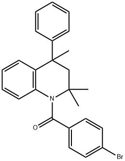 1-(4-bromobenzoyl)-2,2,4-trimethyl-4-phenyl-1,2,3,4-tetrahydroquinoline 结构式