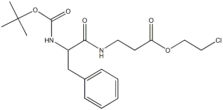 2-chloroethyl 3-({2-[(tert-butoxycarbonyl)amino]-3-phenylpropanoyl}amino)propanoate 结构式
