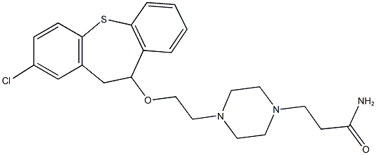 3-(4-{2-[(2-chloro-10,11-dihydrodibenzo[b,f]thiepin-10-yl)oxy]ethyl}-1-piperazinyl)propanamide 结构式