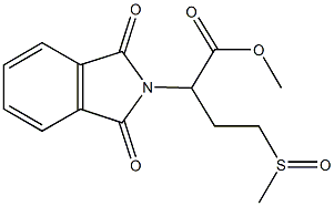 methyl 2-(1,3-dioxo-1,3-dihydro-2H-isoindol-2-yl)-4-(methylsulfinyl)butanoate 结构式