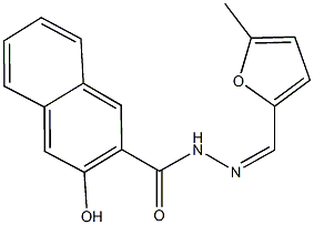 3-hydroxy-N'-[(5-methyl-2-furyl)methylene]-2-naphthohydrazide 结构式