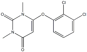 6-(2,3-dichlorophenoxy)-1,3-dimethyl-2,4(1H,3H)-pyrimidinedione 结构式
