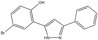 4-bromo-2-(3-phenyl-1H-pyrazol-5-yl)phenol 结构式