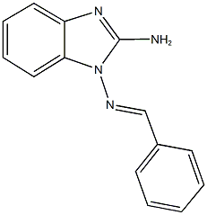 N-(2-amino-1H-benzimidazol-1-yl)-N-benzylideneamine 结构式