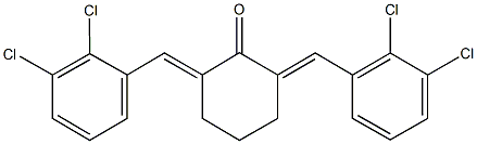 2,6-bis(2,3-dichlorobenzylidene)cyclohexanone 结构式