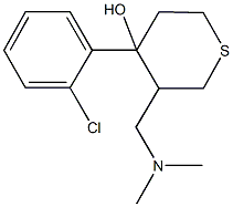 4-(2-chlorophenyl)-3-[(dimethylamino)methyl]tetrahydro-2H-thiopyran-4-ol 结构式