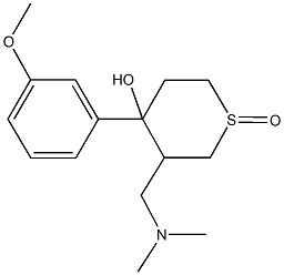 3-[(dimethylamino)methyl]-4-(3-methoxyphenyl)tetrahydro-2H-thiopyran-4-ol 1-oxide 结构式