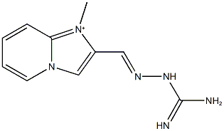 2-{2-[amino(imino)methyl]carbohydrazonoyl}-1-methylimidazo[1,2-a]pyridin-1-ium 结构式