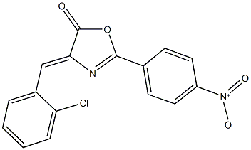 4-(2-chlorobenzylidene)-2-{4-nitrophenyl}-1,3-oxazol-5(4H)-one 结构式