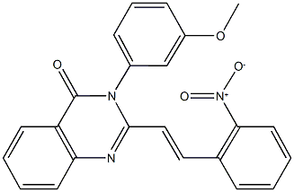 2-(2-{2-nitrophenyl}vinyl)-3-(3-methoxyphenyl)-4(3H)-quinazolinone 结构式